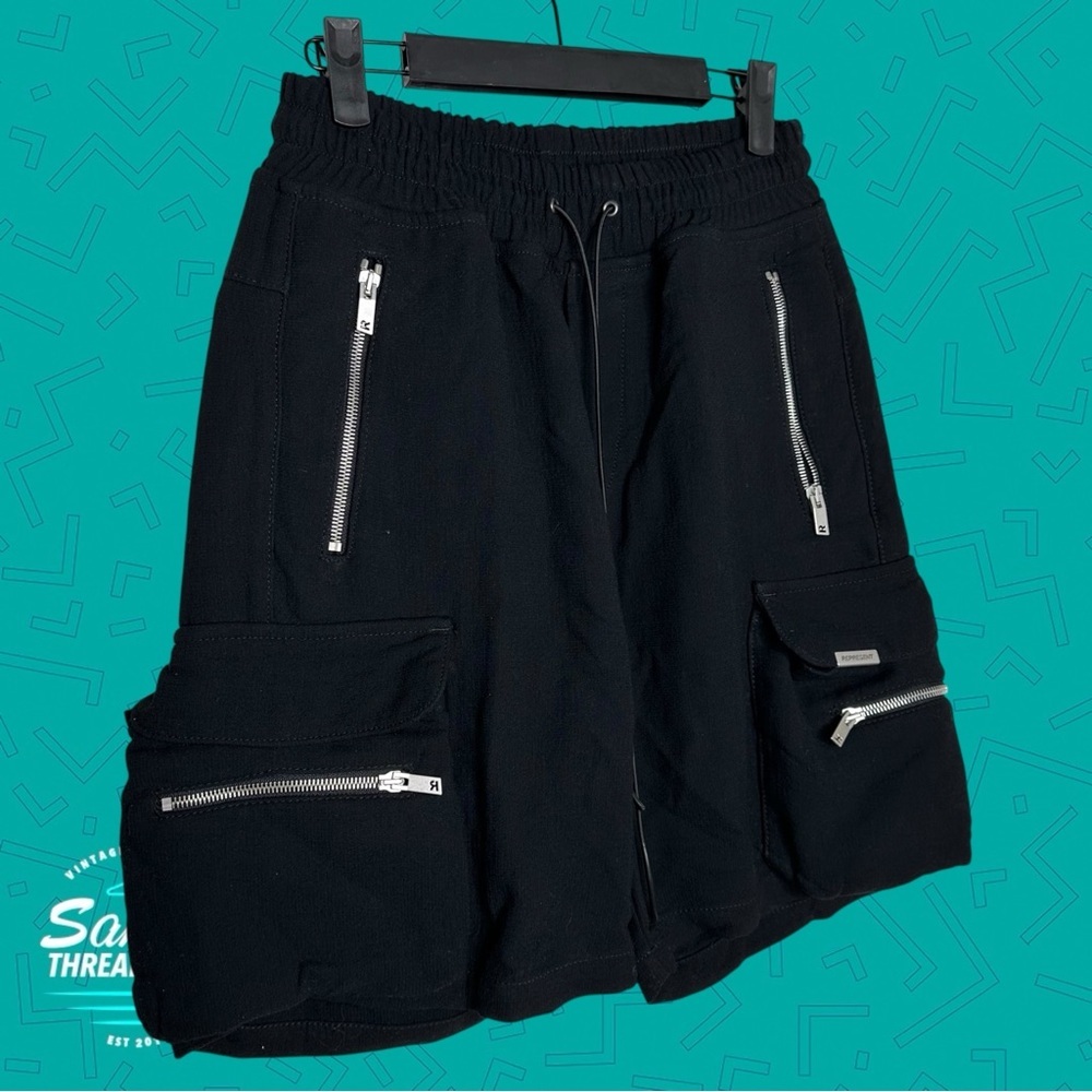 Represent Black Cargo Shorts